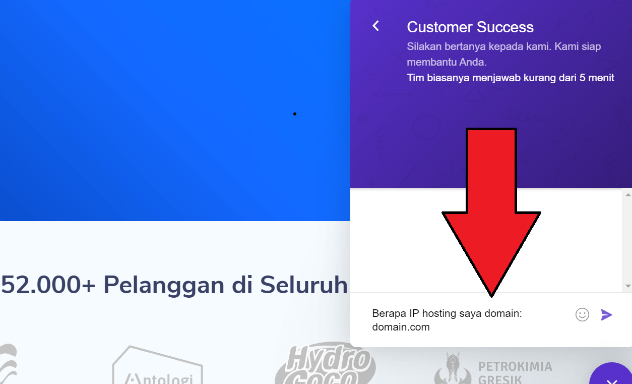 Cara cek IP hosting yang kita gunakan atau cek IP situs lain Cara cek IP hosting, Cara cek IP hosting dengan bertanya ke dukungan pelanggan