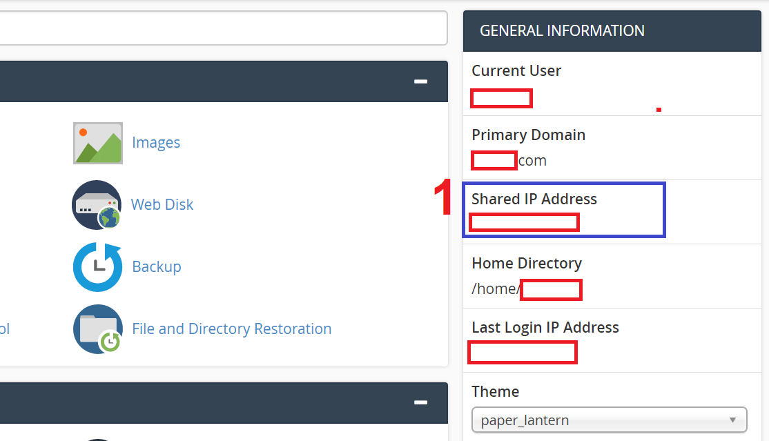 Cara cek IP hosting yang kita gunakan atau cek IP situs lain Cara cek IP hosting di Cpanel, 2.png