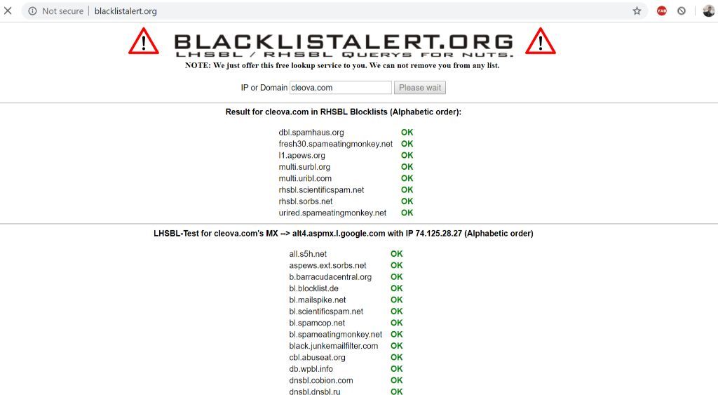 blacklistalert, cek situs dari blacklist, cara cek situs di blacklist