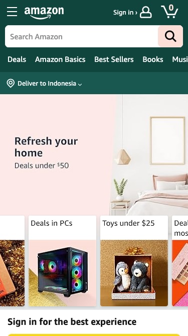 18 Tips membuat website terlihat menakjubkan! Mobiel Amazon