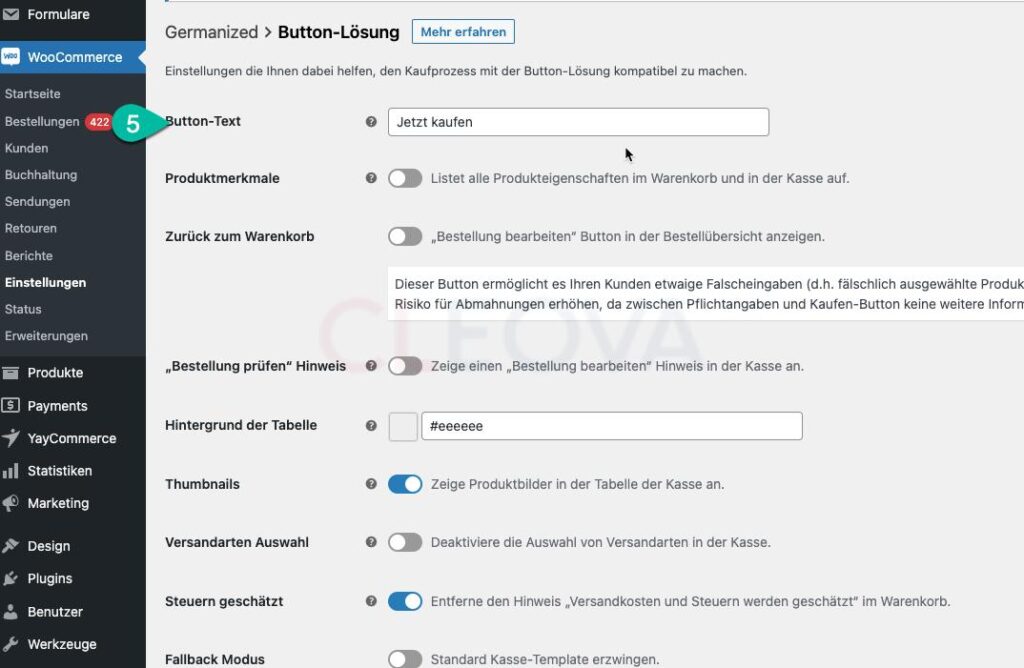 Mengganti Teks Tombol "Place Order" di Halaman Checkout WooCommerce Menggunakan WooCommerce Germanized Cara ubah teks Place order WooCoomerce Germanized